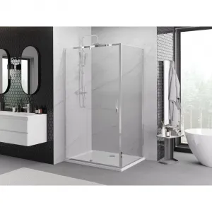 MEXEN/S - Exo sprchovací kút dvere krídlové 155 x 70, transparent, chróm 819-155-070-01-00