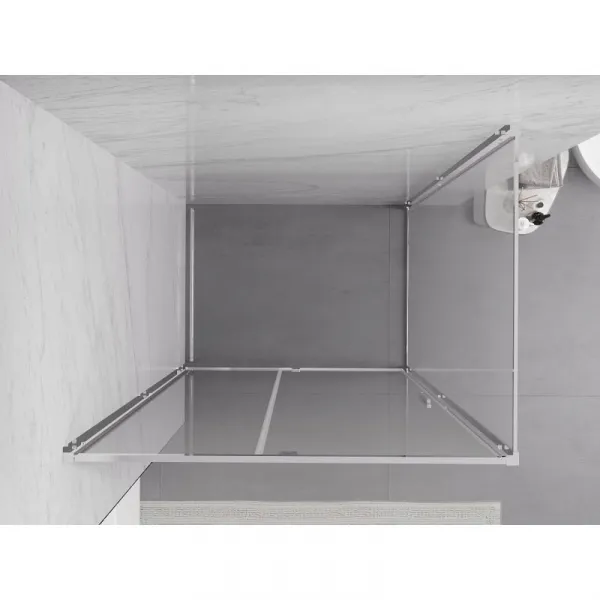 MEXEN/S - Exo sprchovací kút dvere krídlové 155 x 70, transparent, chróm 819-155-070-01-00