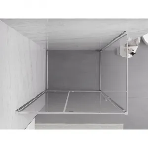 MEXEN/S - Exo sprchovací kút dvere krídlové 155 x 70, transparent, chróm 819-155-070-01-00