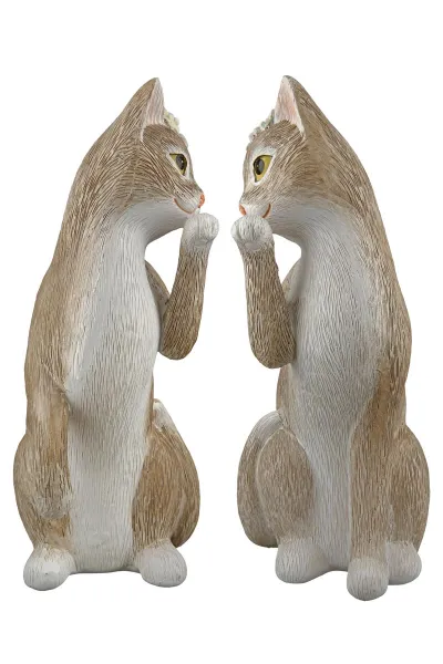 Gilde Dekorační figurky Kočka Nala, sedící, sada 2 ks