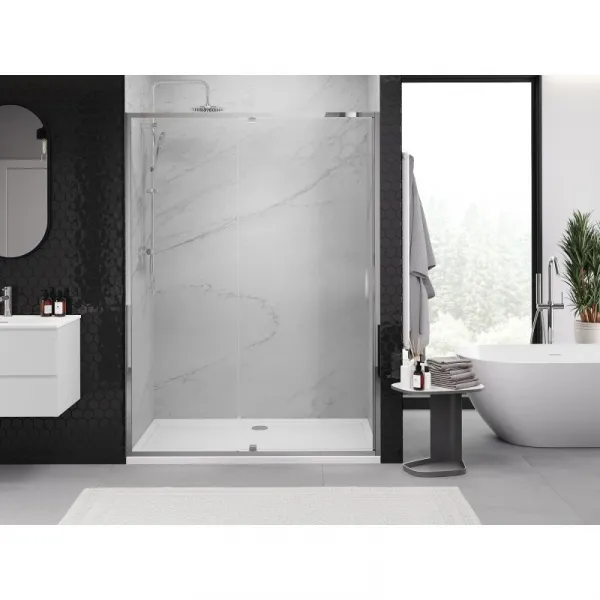 MEXEN - Exo sprchové dvere krídlové 155, transparent, chróm 819-155-000-01-00