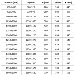 MEXEN - Exo sprchové dvere krídlové 155, transparent, chróm 819-155-000-01-00