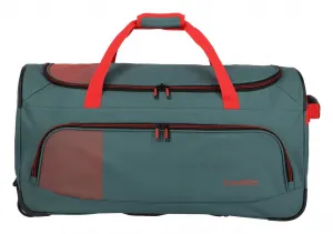 Cestovná taška na kolieskach Travelite Basics Fresh Wheeled duffle L Green/orange