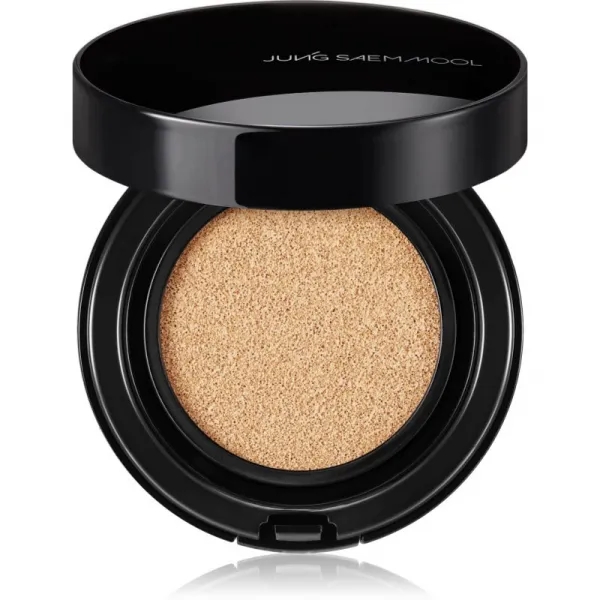 JUNG SAEM MOOL Essential Skin Nuder Longwear Cushion dlhotrvajúci make-up v hubke SPF 50+ + náhradná náplň odtieň Medium Deep 2x14 g