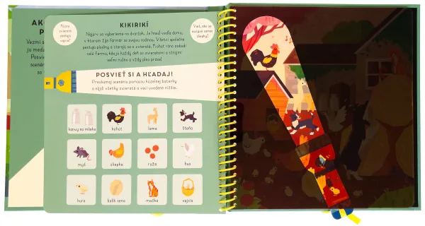 Posvieť a hľadaj Farma Kniha s kúzelnou baterkou