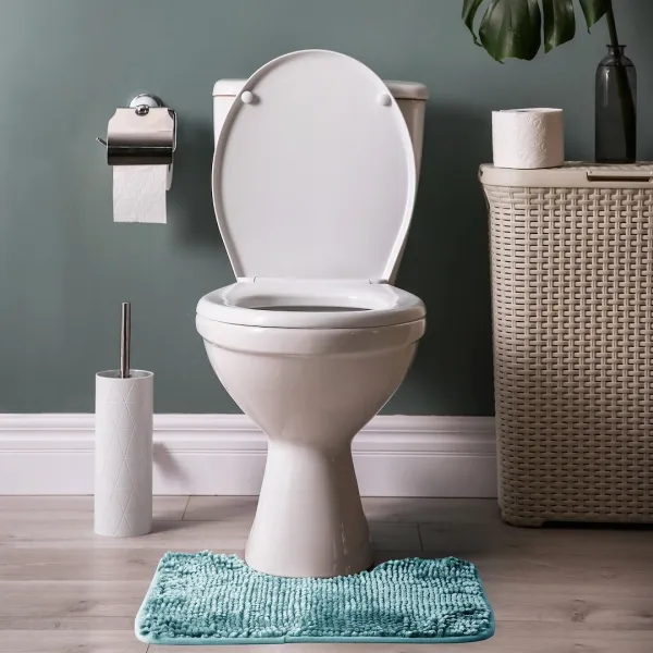 AmeliaHome Súprava kúpeľňových kobercov Bati svetlo modrá, veľkosť 50x80+40x50