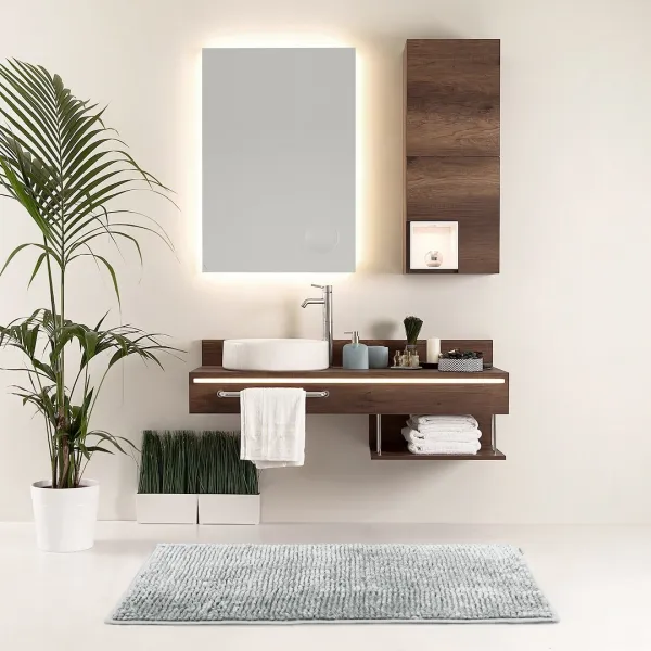 AmeliaHome Kúpeľňová sada kobercov Bati šedá, veľkosť 50x80+40x50