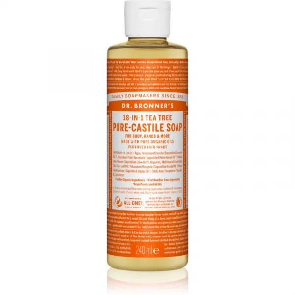 Dr. Bronner’s Tea Tree tekuté univerzálne mydlo 240 ml