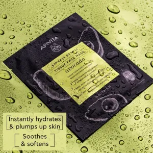 Apivita Express Beauty Moisturizing Tissue Face Mask Avocado hydratačná plátienková maska na upokojenie pleti 10 ml