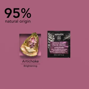 Apivita Express Beauty Brightening Face Mask Artichoke intenzívna hydratačná maska s AHA 2x8 ml