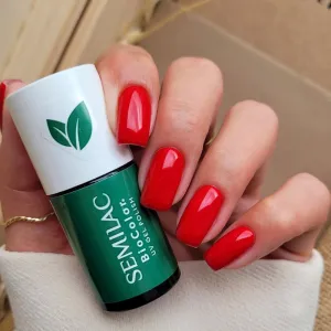Semilac UV Hybrid BioColor gélový lak na nechty s použitím UV/LED lampy odtieň 719 Red Cranberries 7 ml