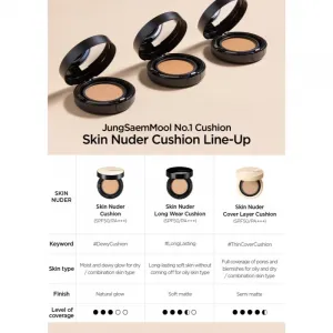 JUNG SAEM MOOL Essential Skin Nuder Cushion rozjasňujúci make-up náhradná náplň odtieň Medium Deep 14 g