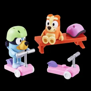 BLUEY Bluey & Bingo Scooter Fun, Zábava na skútri - set figúrok a príslušenstva BLU13085