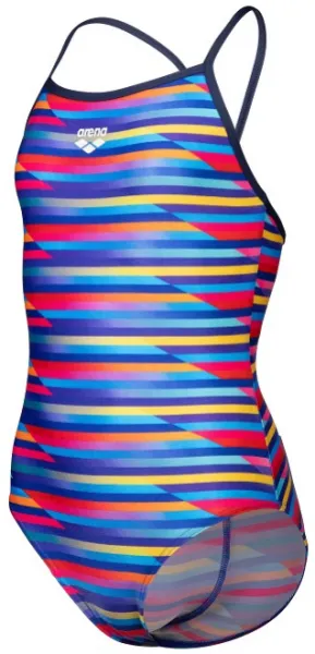 Arena performance racing stripe light drop back girls multi 116cm