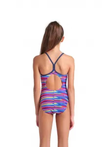 Arena performance racing stripe light drop back girls multi 116cm