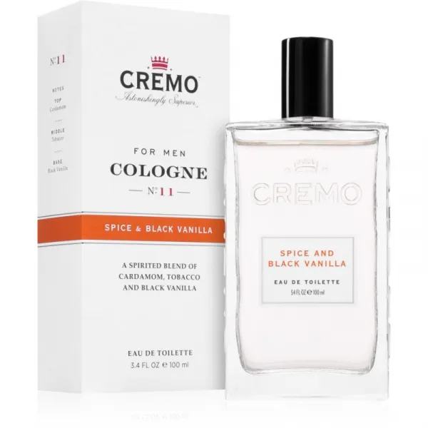 Cremo Spice & Black Vanilla Spray Cologne kolínska voda pre mužov 100 ml