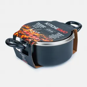 Kastról s pokrievkou KITCHISIMO Nero 2,5l nepriľnavý povrch