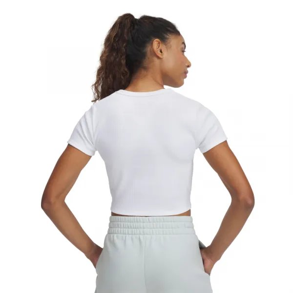 Dámske tričko s krátkym rukávom UNDER ARMOUR UA Rival Rib Baby Tee-WHT