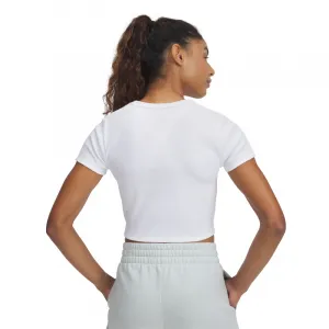 Dámske tričko s krátkym rukávom UNDER ARMOUR UA Rival Rib Baby Tee-WHT
