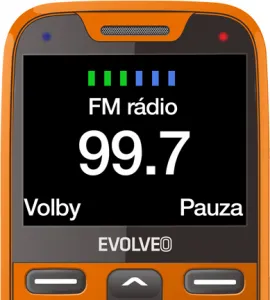 EVOLVEO EasyPhone XR, mobilný telefón pre seniorov s nabíjacím stojanom, oranžový
