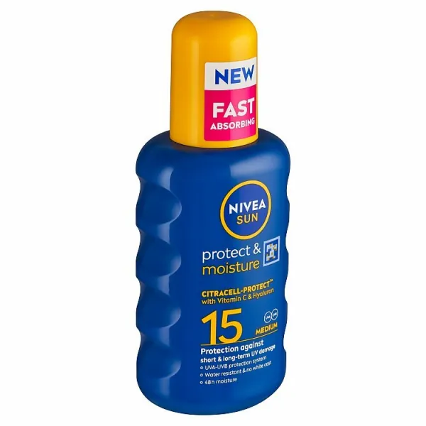 Nivea Sun Protect & Moisture hydratačný sprej na opaľovanie OF 15 200 ml 1ks