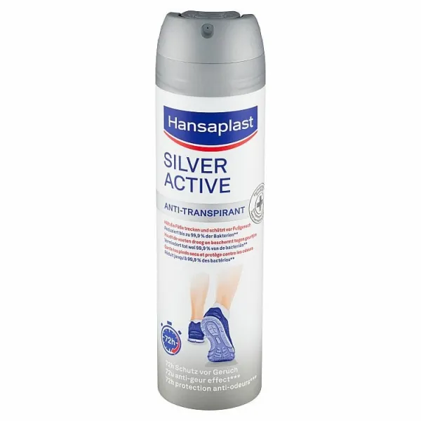 Hansaplast Silver Active antiperspirant sprej na nohy 150 ml 1ks