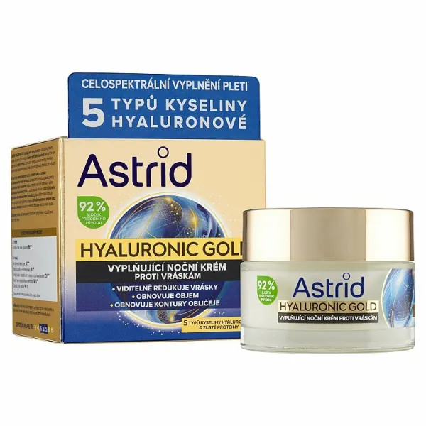 Astrid Hyaluronic Gold vyplňujúci nočný krém proti vráskam 50 ml 1ks