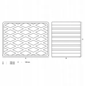 BGS Technics Gumová podložka  pre zdvíhacie plošiny | 160 x 120 x 100 mm