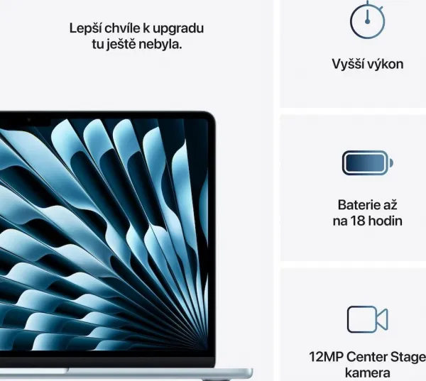 MacBook Air 13" Apple M4 10C CPU 10C GPU 24GB 512GB Nebeský modrý SK, MC6V4SL/A