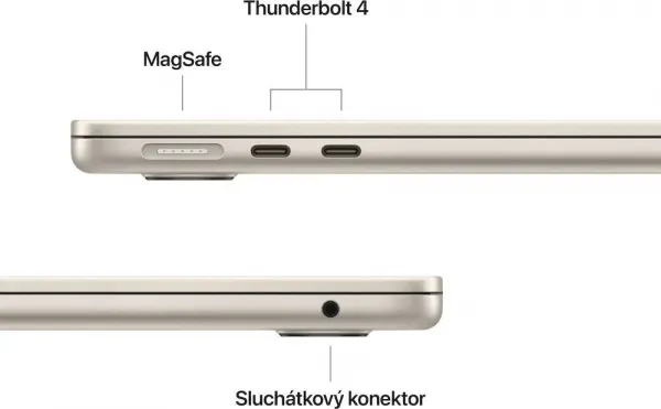 MacBook Air 13" Apple M4 10C CPU 10C GPU 24GB 512GB Hviezdny biely SK, MC6A4SL/A