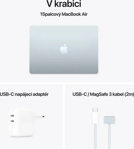 MacBook Air 15" Apple M4 10C CPU 10C GPU 16GB 512GB Nebeský modrý SK, MC7C4SL/A