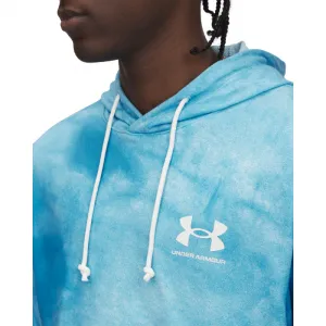 Pánska mikina s kapucňou UNDER ARMOUR UA Rival Terry AOP Hood Q1-BLU