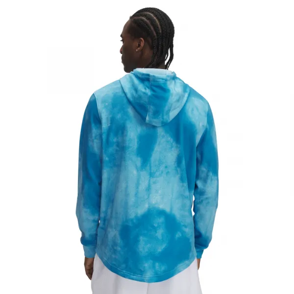 Pánska mikina s kapucňou UNDER ARMOUR UA Rival Terry AOP Hood Q1-BLU
