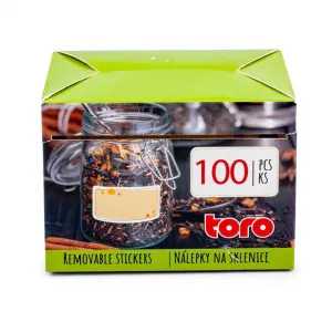 Univerzálne nálepky na poháre TORO 100ks MIX tvarov