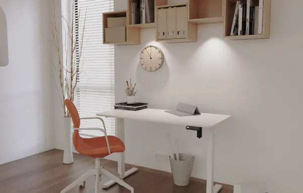 Elvisia Elektrický výškovo nastaviteľný písací stôl YLÖS | biela 120 x 60 cm