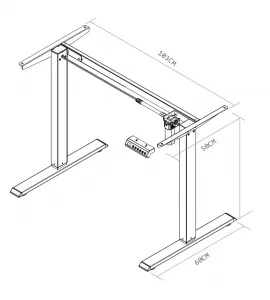 Elvisia Elektrický výškovo nastaviteľný písací stôl YLÖS | biela 120 x 60 cm
