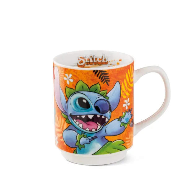 Egan Porcelánový hrnek Stitch, oranžový