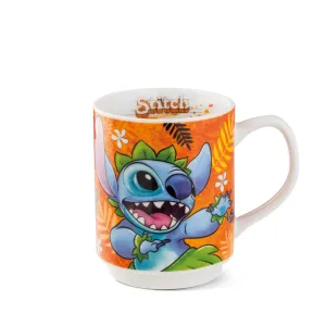 Egan Porcelánový hrnek Stitch, oranžový