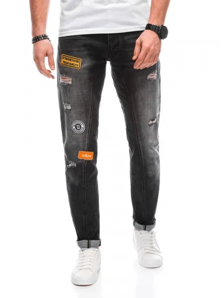 Trendy pohodlné džínsy čierne