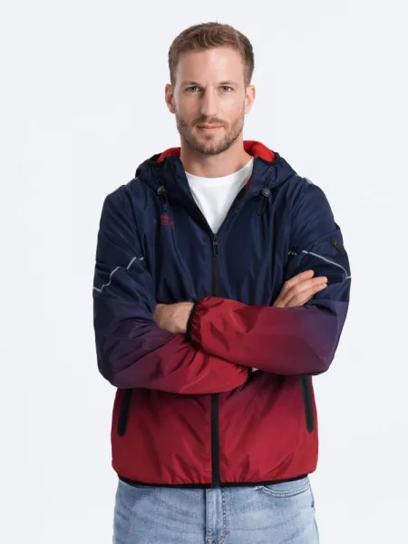 Prechodná športová bunda pre pánov - modrá