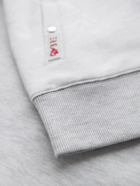 Pánska mikina bez kapucne na zips-šedá