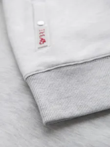 Pánska mikina bez kapucne na zips-šedá