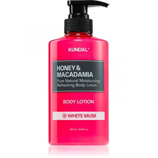 KUNDAL Honey & Macadamia White Musk výživné telové mlieko s hydratačným účinkom 500 ml