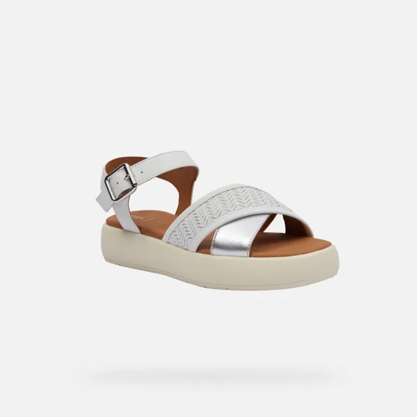 White women's sandals Geox Camalei - Women's