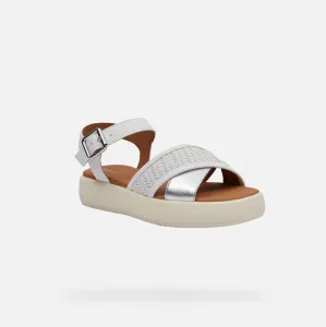 White women's sandals Geox Camalei - Women's