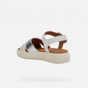 White women's sandals Geox Camalei - Women's
