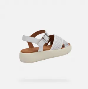 White women's sandals Geox Camalei - Women's