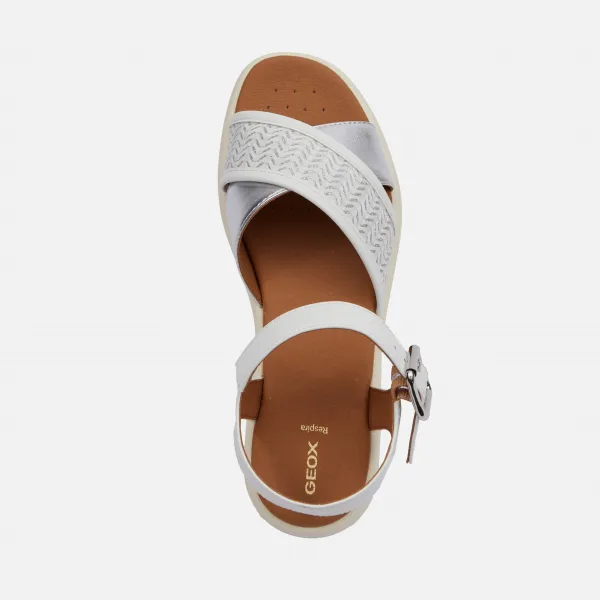 White women's sandals Geox Camalei - Women's