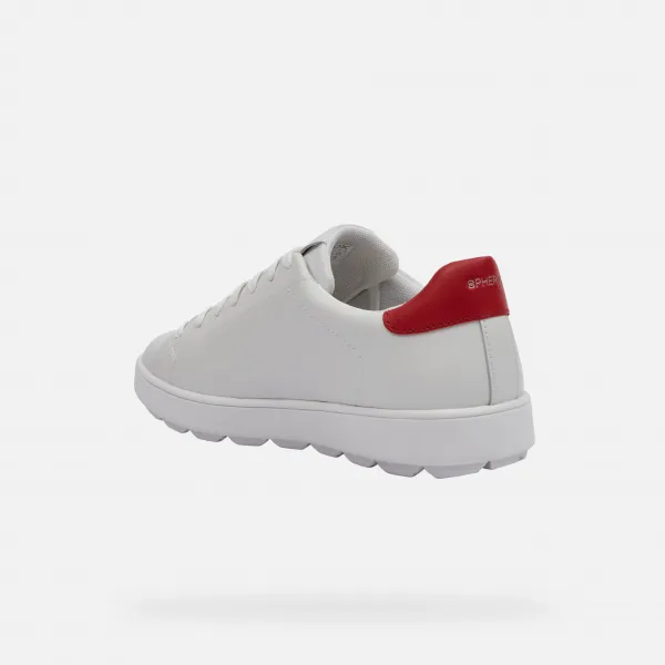 White men's sneakers Geox Spherica Ecub-1 - Men's