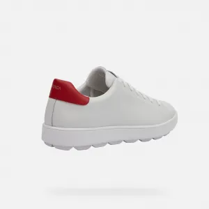 White men's sneakers Geox Spherica Ecub-1 - Men's